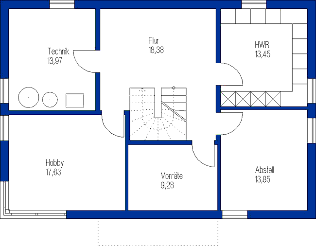 ÖKO-ARCHITEKTENHAUS Haus 04 Como Grundriss Keller